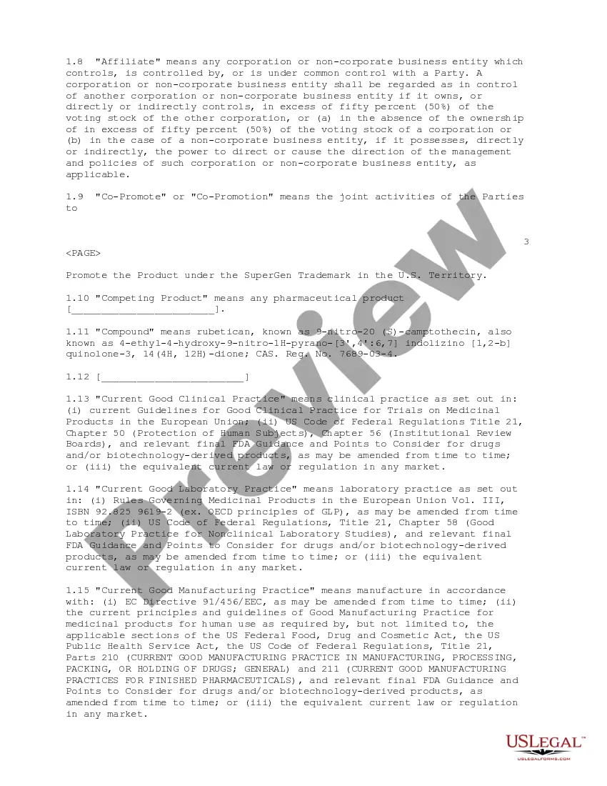 Get Sales, Distribution and Development Agreement between Supergen, Inc. and Abbott Laboratories regarding clinical development, obtaining of regulatory approvals Preview Sales, Distribution and Development Agreement between Supergen, Inc. and Abbott Laboratories regarding clinical development, obtaining of regulatory approvals