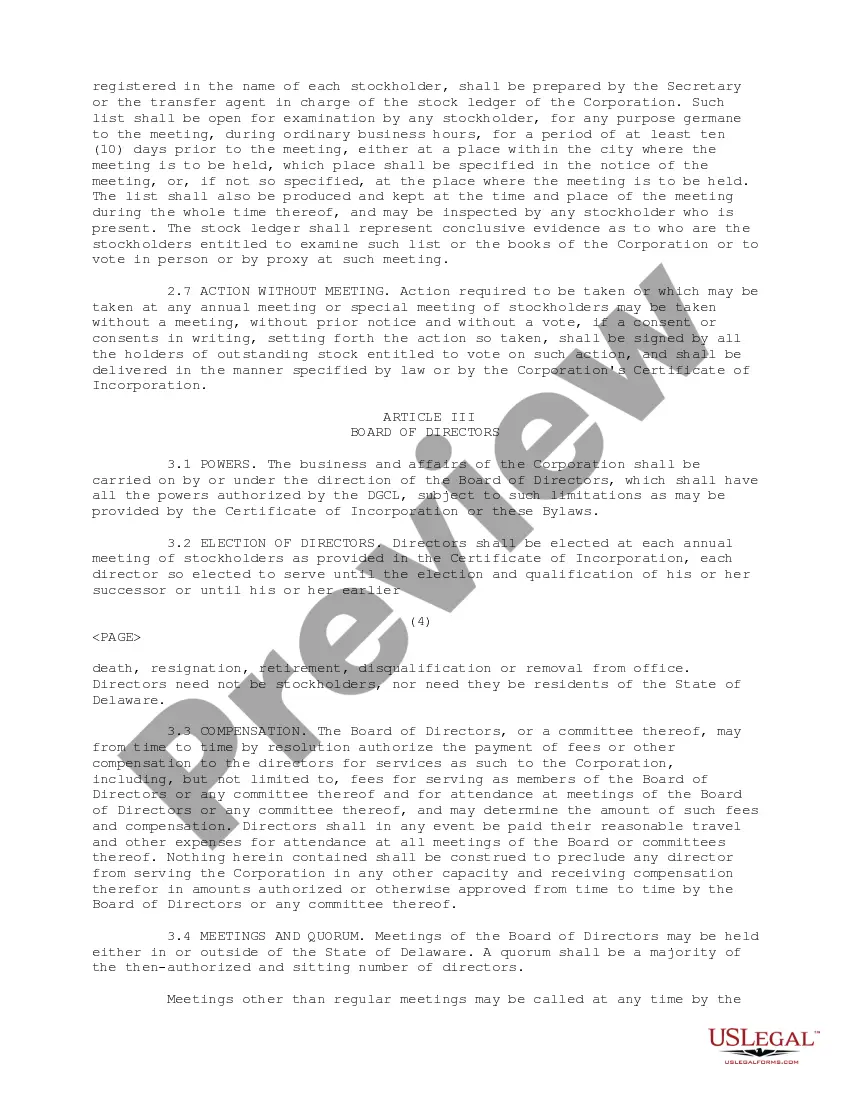 Preview Bylaws of WW Holdings, Inc.