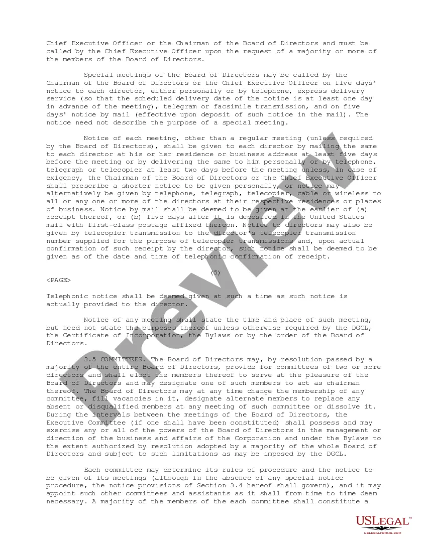 Preview Bylaws of WW Holdings, Inc.