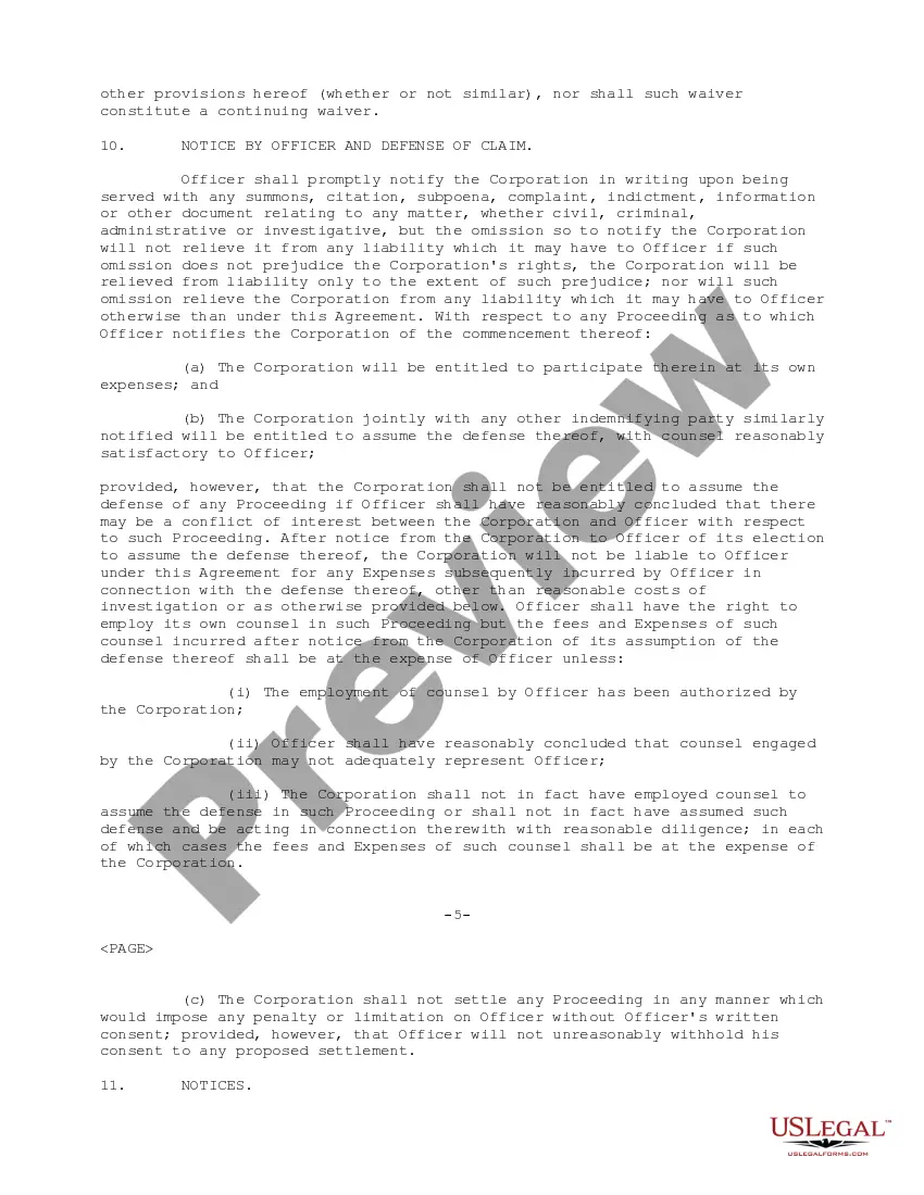 Get Indemnity Agreement between Centra Software, Inc. and officer of corporation Preview Indemnity Agreement between Centra Software, Inc. and officer of corporation
