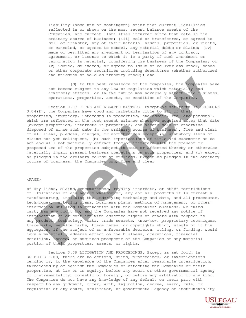 Preview Plan of Acquisition