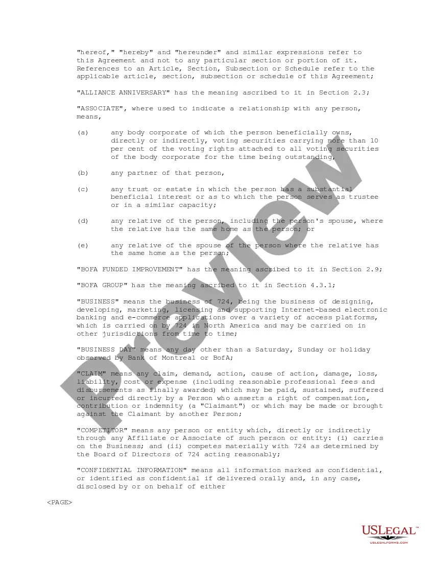 Preview Technology License Agreement regarding designing, developing and marketing Internet based electronic banking applications