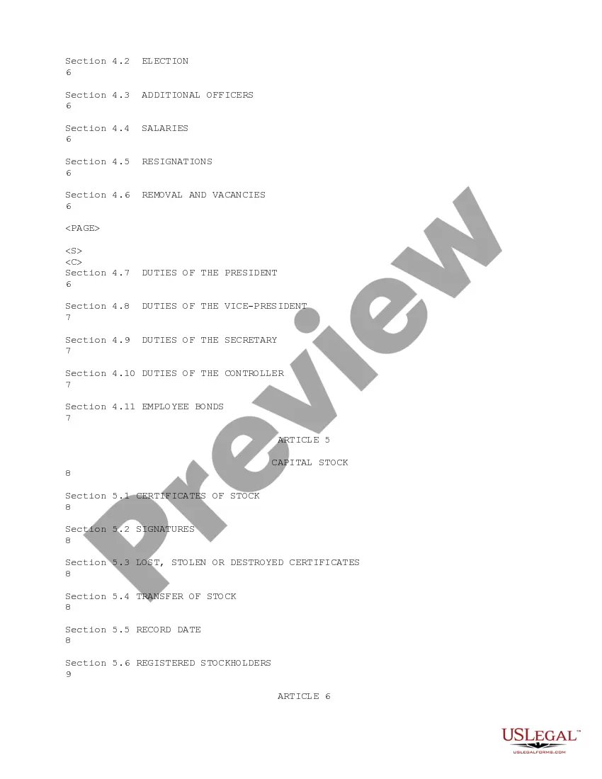 Preview Bylaws of Millennium Network Technologies, Inc.