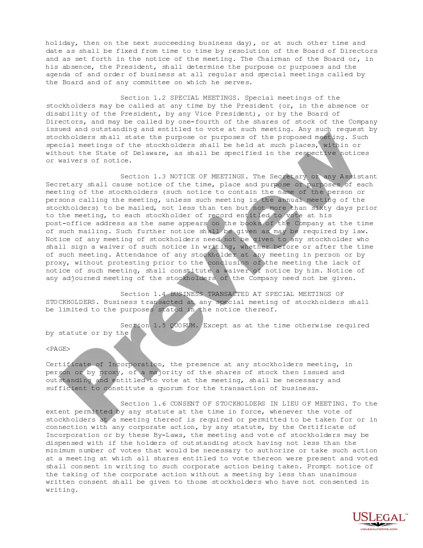 Preview Bylaws of Millennium Network Technologies, Inc.