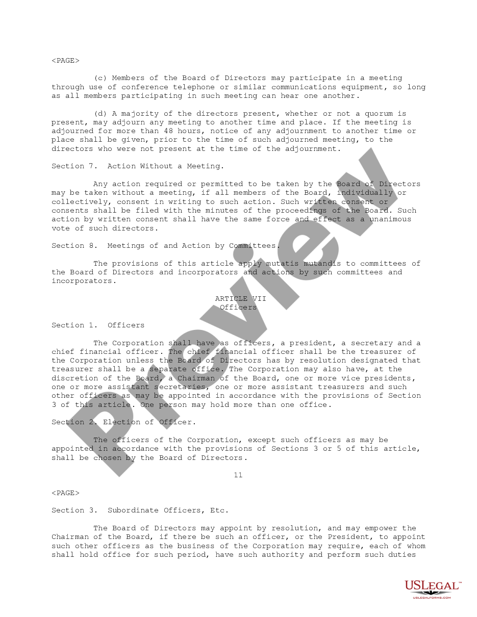 page 9 Bylaws of Correctional Systems, Inc. preview