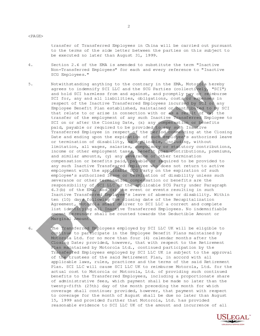 Get Amendment to Employee Matters Agreement Preview Amendment to Employee Matters Agreement