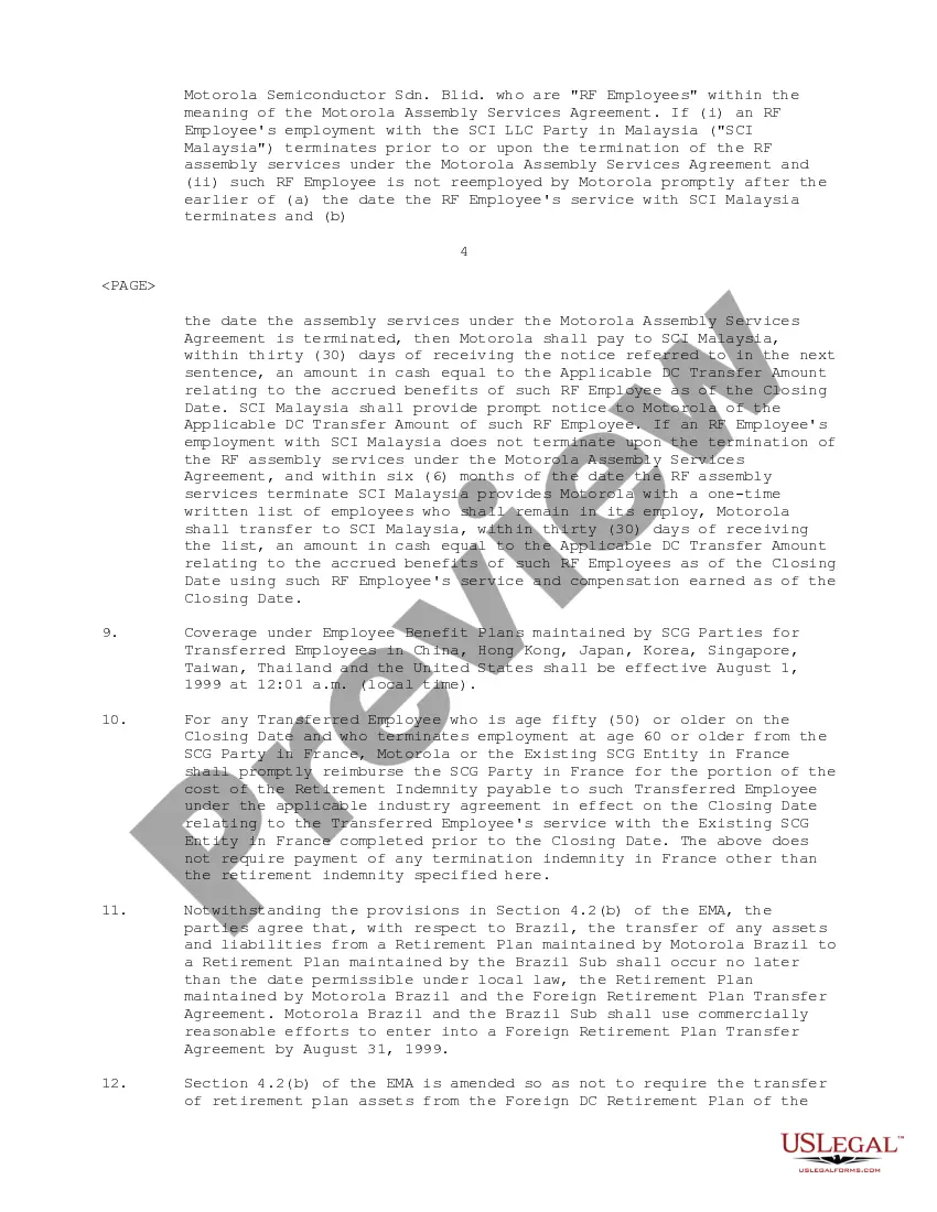 Get Amendment to Employee Matters Agreement Preview Amendment to Employee Matters Agreement