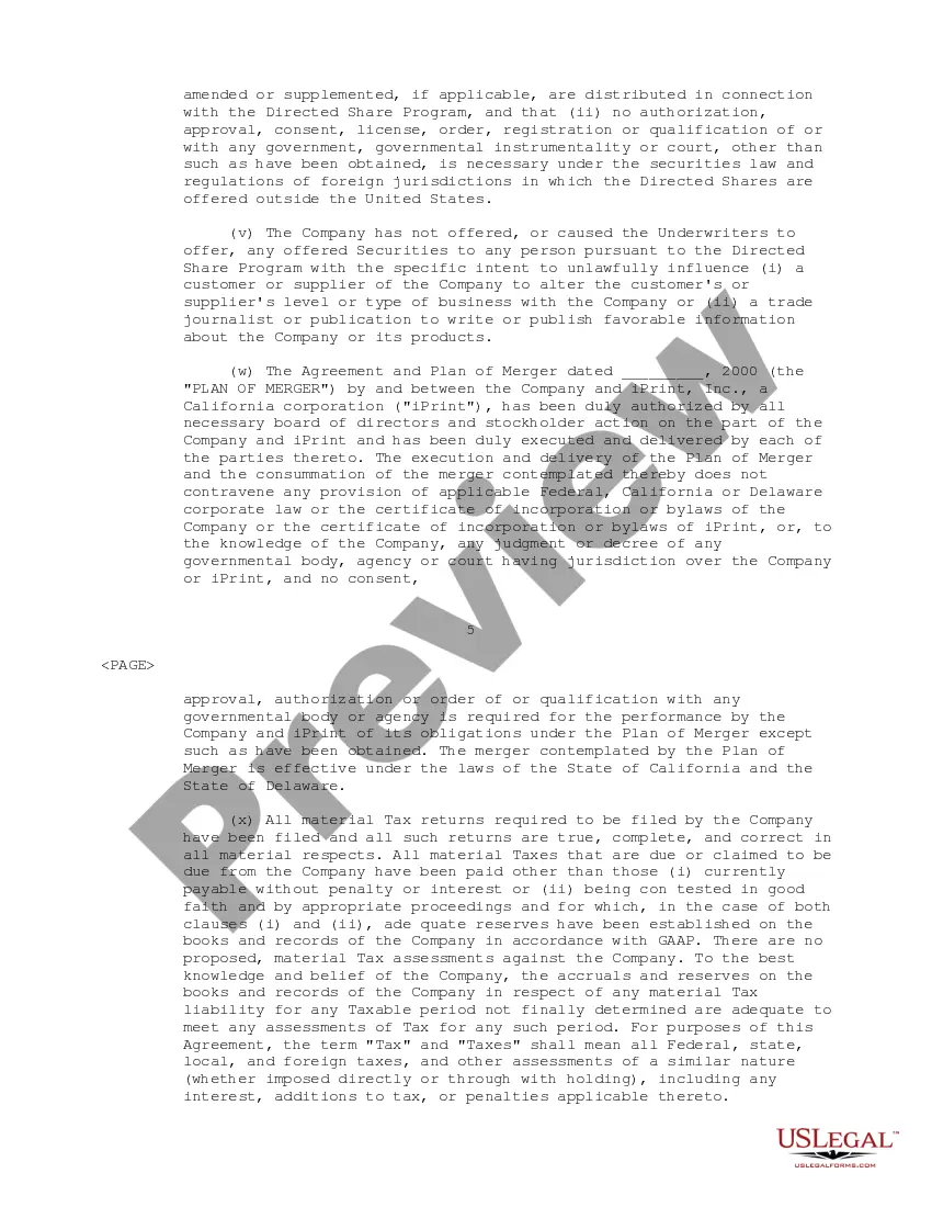 Get Underwriting Agreement between iPrint, Inc. regarding the Issue and Sale of Shares of Common Stock Preview Underwriting Agreement between iPrint, Inc. regarding the Issue and Sale of Shares of Common Stock