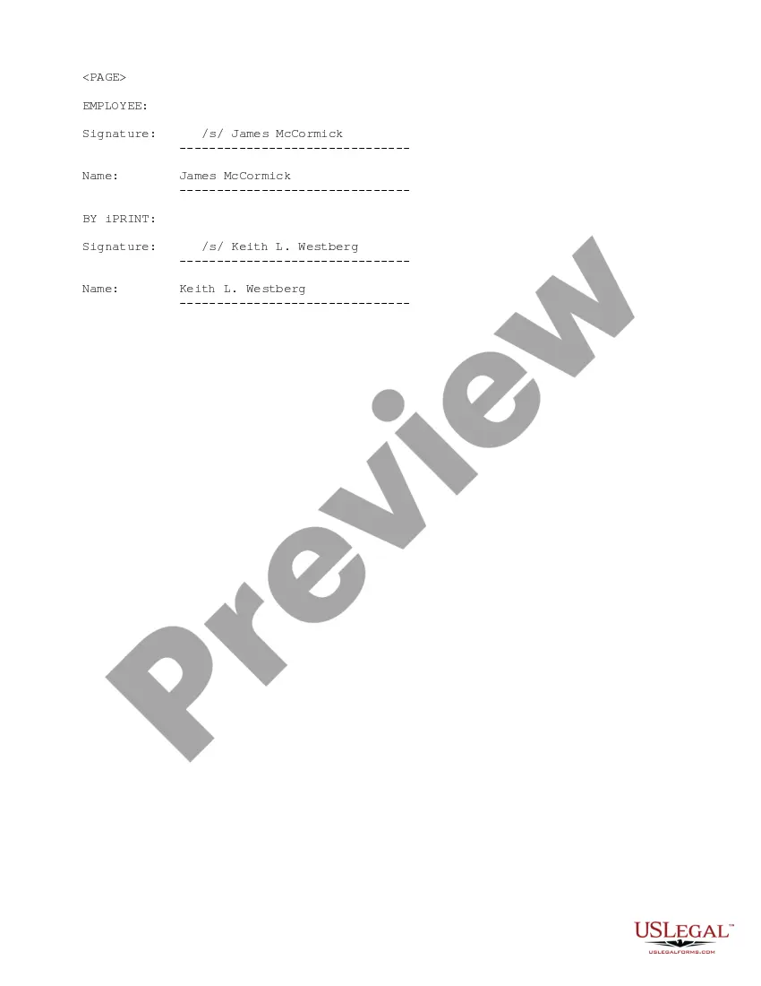 Preview Employee and Rights Agreement