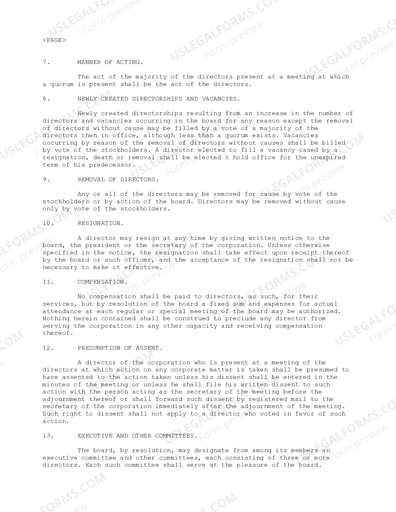 Preview Bylaws of Martinque Ventures Corporation