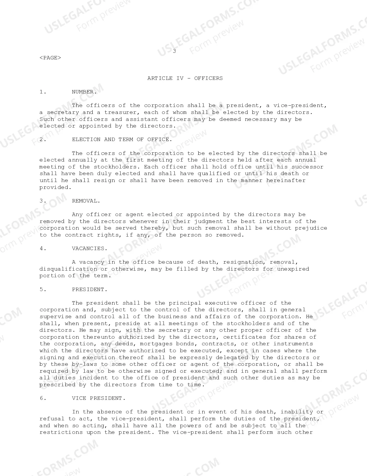 Preview Bylaws of Martinque Ventures Corporation