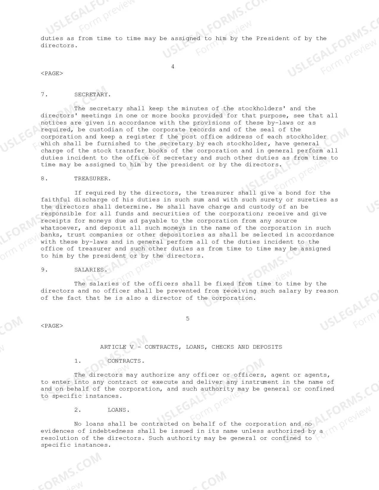 Preview Bylaws of Martinque Ventures Corporation