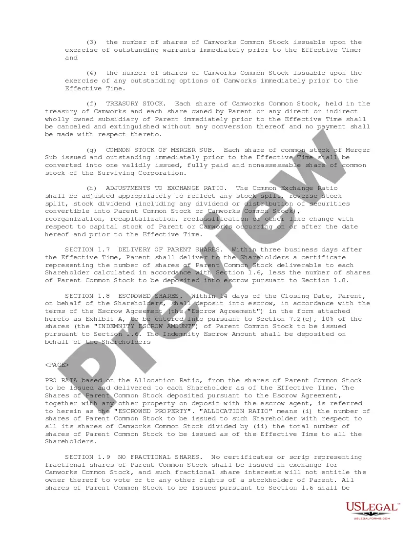 Get Plan of Reorganization between Zamba Corporation, ZCA Camworks, Inc., and Shareholders Preview Plan of Reorganization between Zamba Corporation, ZCA Camworks, Inc., and Shareholders