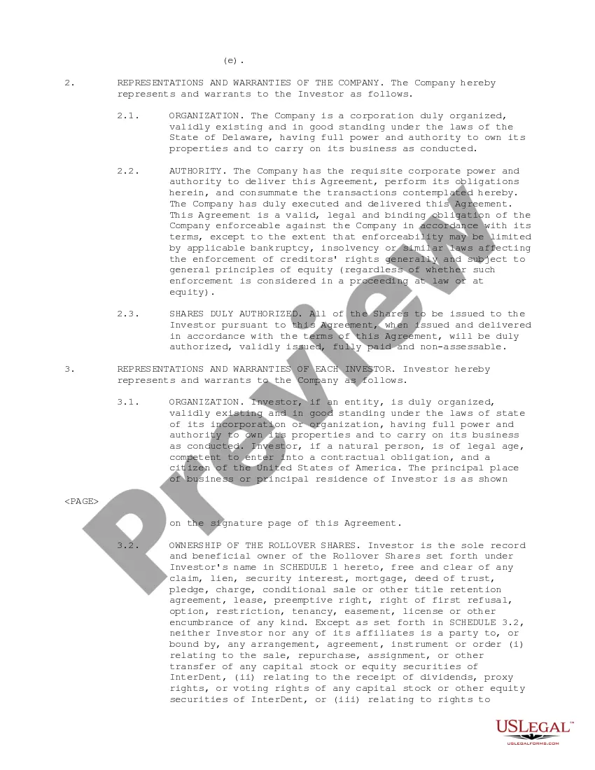 Get Exchange and Subscription Agreement between Michael T. Fiore and ID Recap, Inc. regarding merge of ID Recap, Inc. with InterDent, Inc. and exchange of shares Preview Exchange and Subscription Agreement between Michael T. Fiore and ID Recap, Inc. regarding merge of ID Recap, Inc. with InterDent, Inc. and exchange of shares