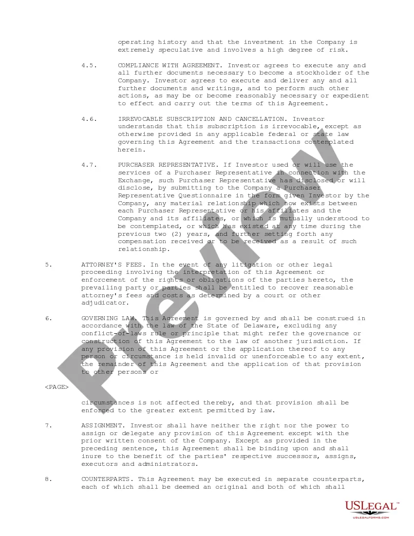 Get Exchange and Subscription Agreement between Michael T. Fiore and ID Recap, Inc. regarding merge of ID Recap, Inc. with InterDent, Inc. and exchange of shares Preview Exchange and Subscription Agreement between Michael T. Fiore and ID Recap, Inc. regarding merge of ID Recap, Inc. with InterDent, Inc. and exchange of shares