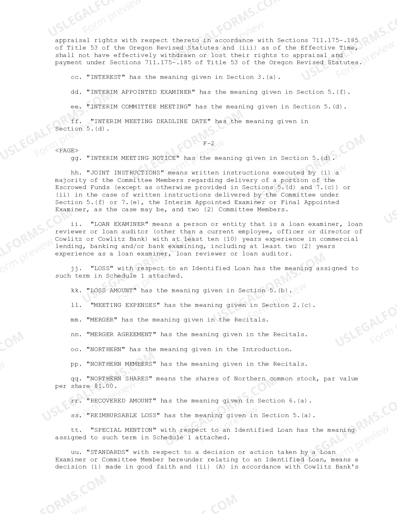 Preview Escrow Agreement between Cowlitz Bancorporation, Cowlitz Bank and Northern Bank of Commerce