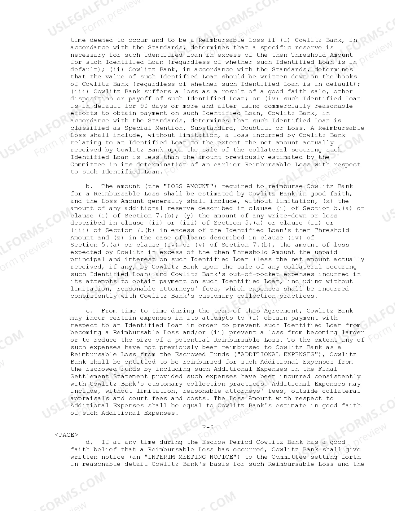 Preview Escrow Agreement between Cowlitz Bancorporation, Cowlitz Bank and Northern Bank of Commerce