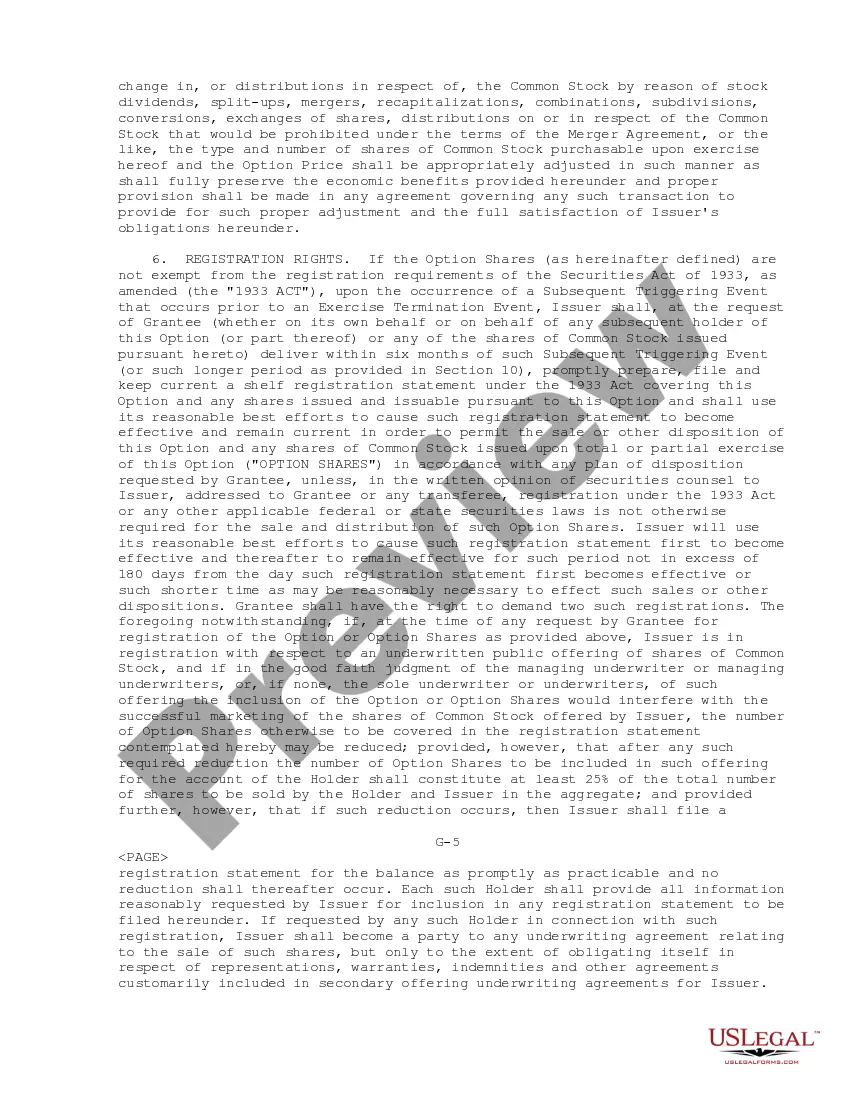 Get Stock Option Agreement between Northern Bank of Commerce and Cowlitz Bancorporation Preview Stock Option Agreement between Northern Bank of Commerce and Cowlitz Bancorporation