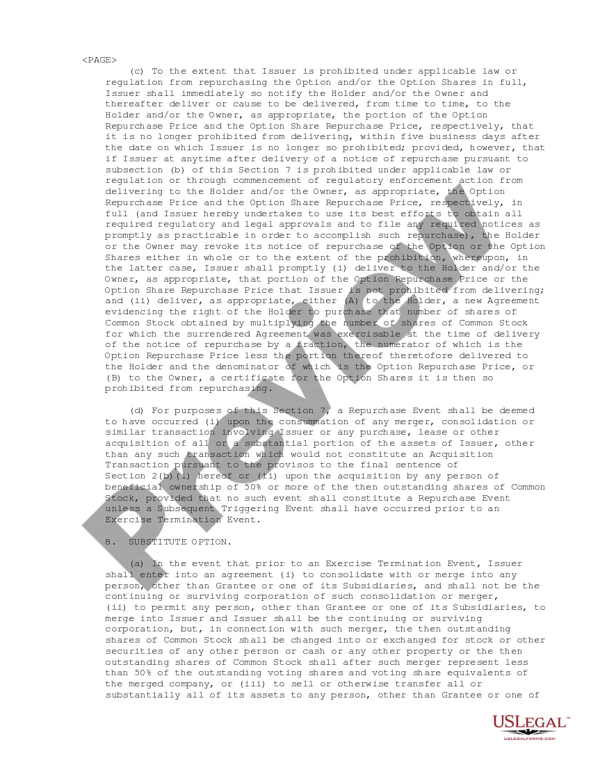 Get Stock Option Agreement between Northern Bank of Commerce and Cowlitz Bancorporation Preview Stock Option Agreement between Northern Bank of Commerce and Cowlitz Bancorporation