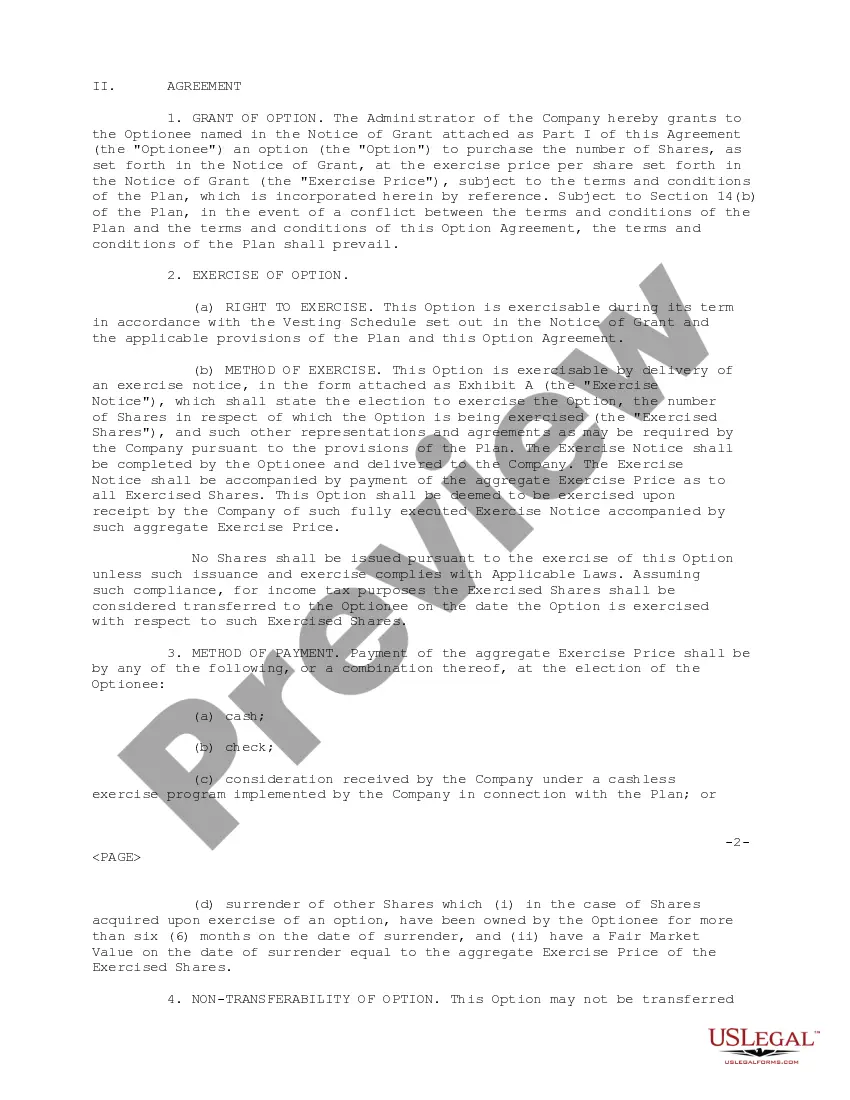 Get Stock Option Agreement of Intraware, Inc. Preview Stock Option Agreement of Intraware, Inc.