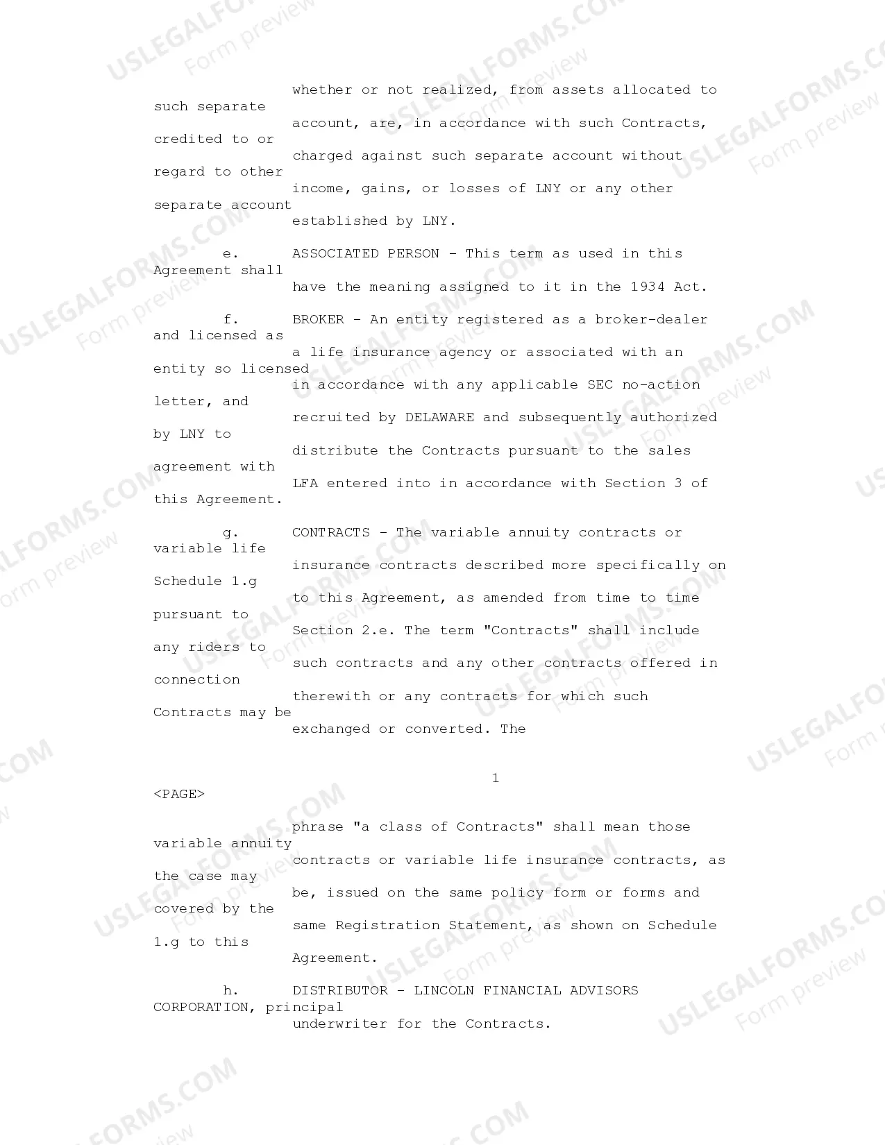 Preview Wholesale Agreement between Lincoln Life and Annuity Co. of New York, Lincoln Financial Advisors Corp. and Delaware Distributors, LP
