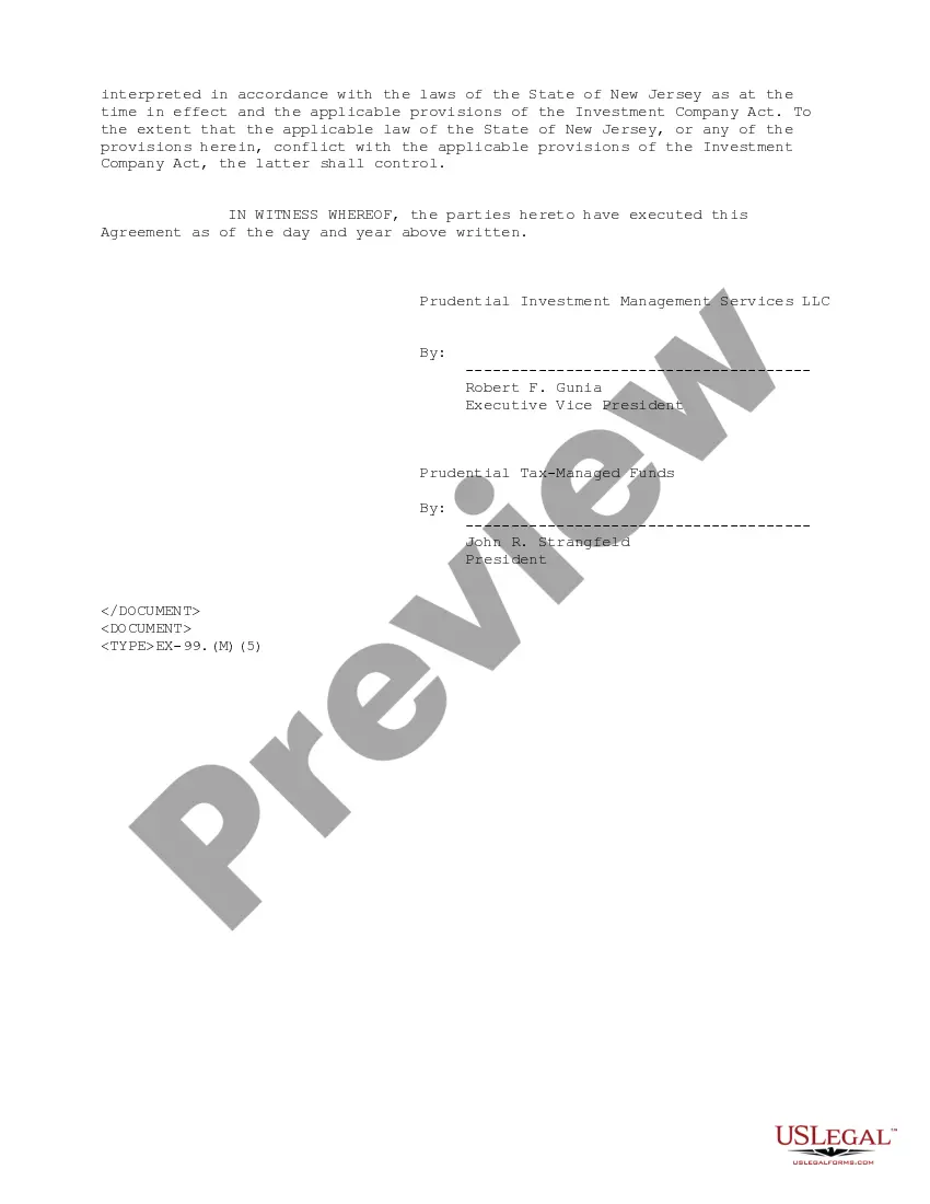 Get Distribution Agreement regarding the continuous offering of the Fund's shares Preview Distribution Agreement regarding the continuous offering of the Fund's shares