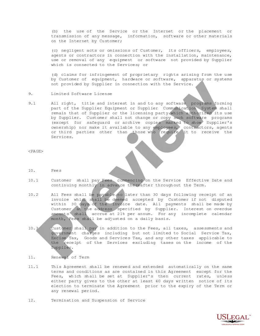 Get Internet Business Services Agreement Preview Internet Business Services Agreement