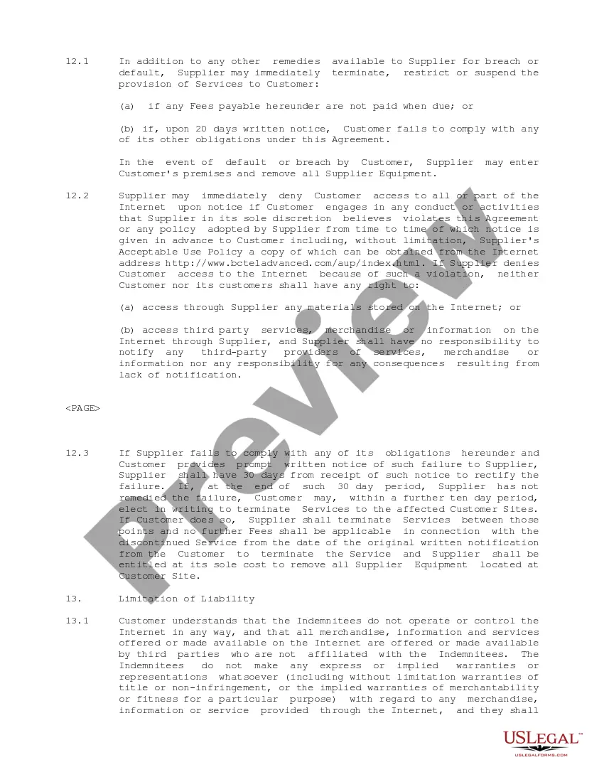 Get Internet Business Services Agreement Preview Internet Business Services Agreement