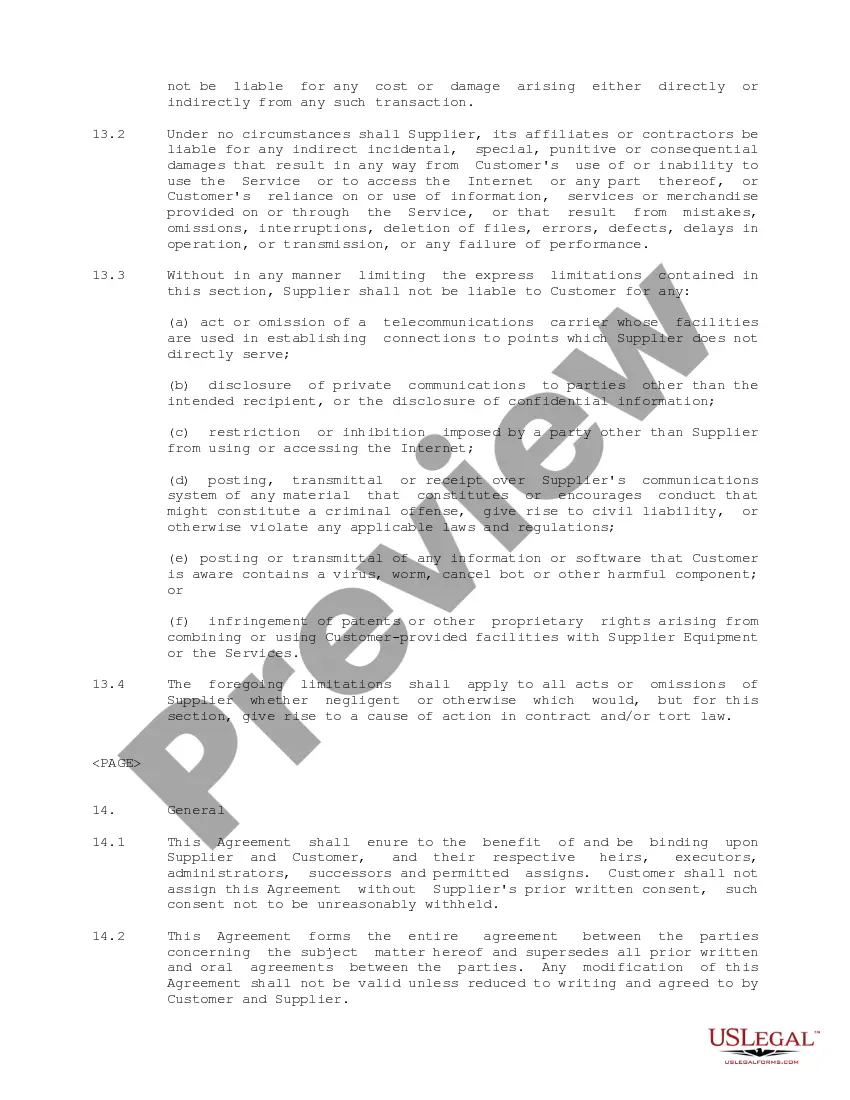 Get Internet Business Services Agreement Preview Internet Business Services Agreement