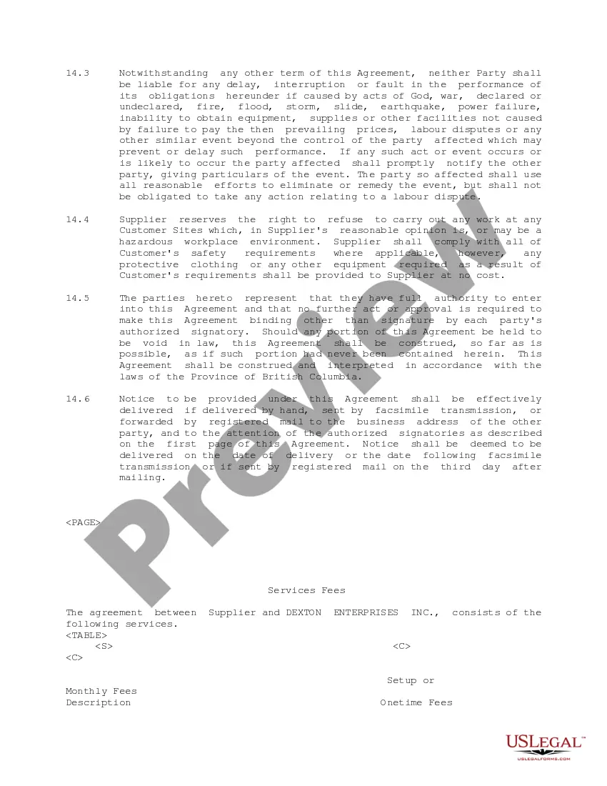 Get Internet Business Services Agreement Preview Internet Business Services Agreement