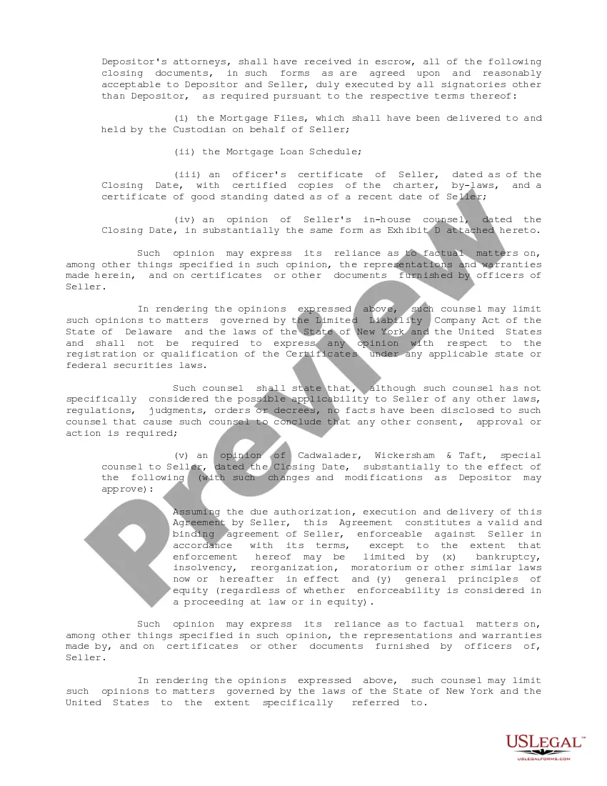 Preview Sample Mortgage Loan Purchase Agreement between Credit Suisse First Boston Mortgage Securities Corp. and Credit Suisse First Boston Mortgage Capital, LLC