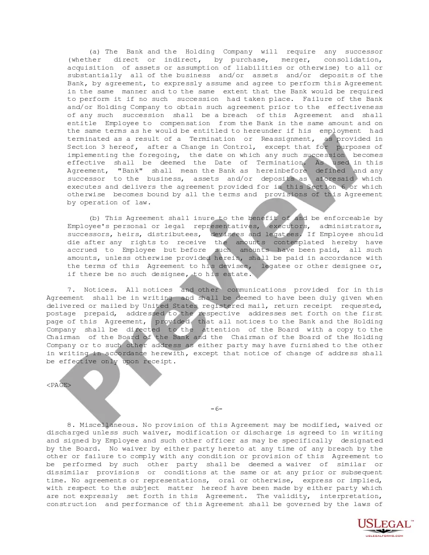 Get Executive Change in Control Agreement for The First National Bank of Litchfield Preview Executive Change in Control Agreement for The First National Bank of Litchfield