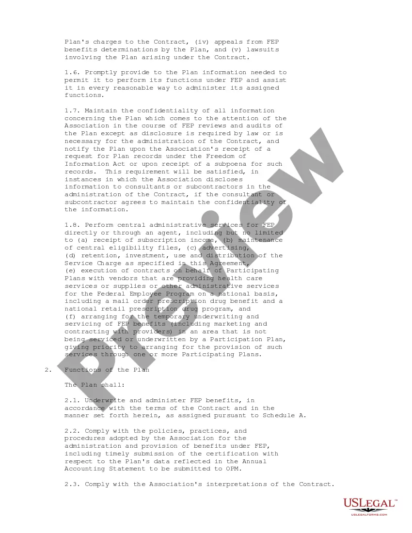 Get Plan Participation Agreement between Blue Cross Blue Shield Assoc. and Blue Cross Blue Shield of MO regarding healthcare benefit provisions Preview Plan Participation Agreement between Blue Cross Blue Shield Assoc. and Blue Cross Blue Shield of MO regarding healthcare benefit provisions