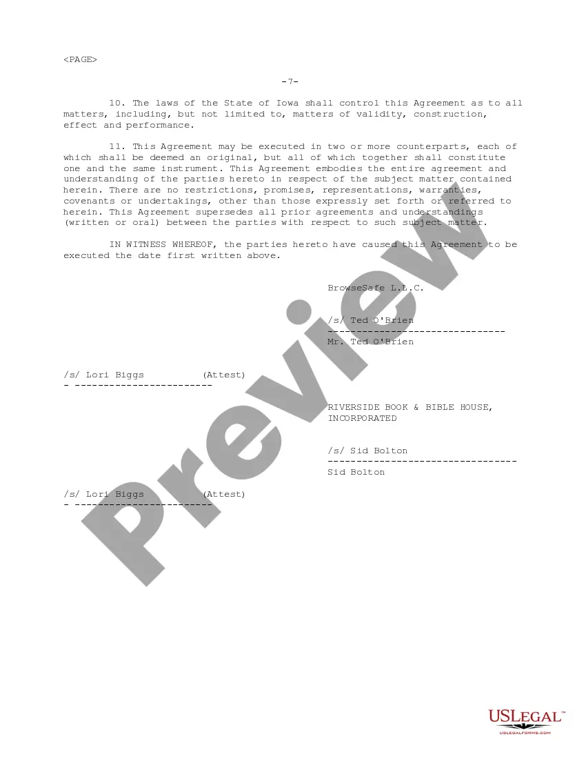 Preview Vendor Fulfillment Agreement