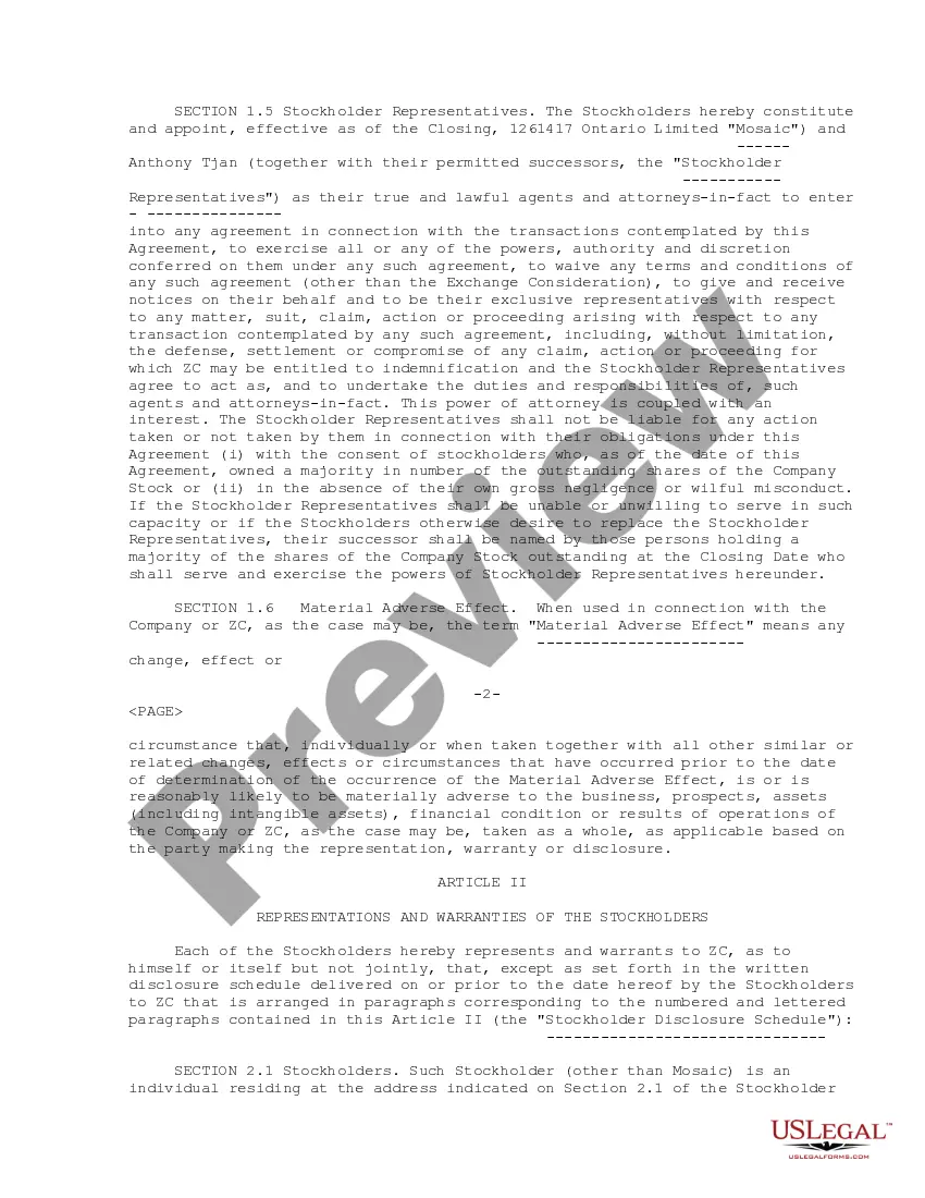Get Share Exchange Agreement between ZC Acquisition Corp., Zefer Corp. and the stockholders of Zefer Corp. Preview Share Exchange Agreement between ZC Acquisition Corp., Zefer Corp. and the stockholders of Zefer Corp.