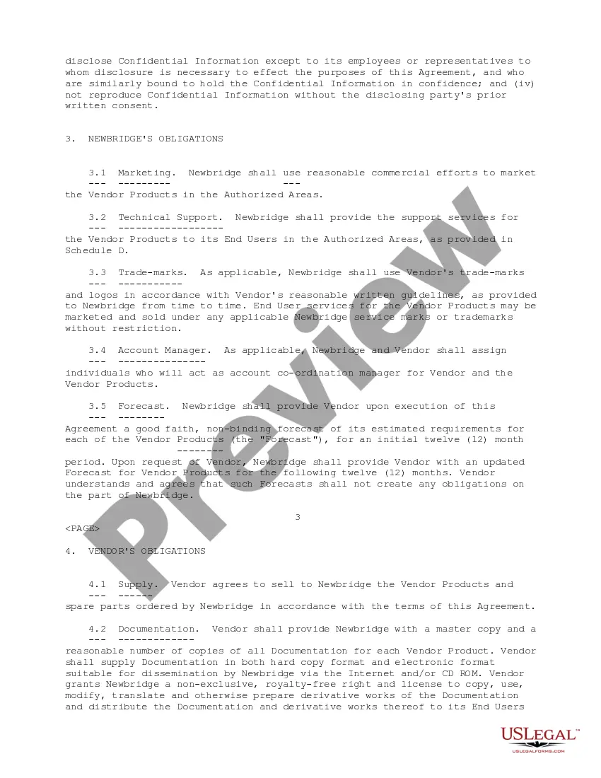 Preview Reseller Agreement regarding the Distribution of Wireless Product Line such as Radio Frequency, Microwave and Millimeterwave Electronic Components
