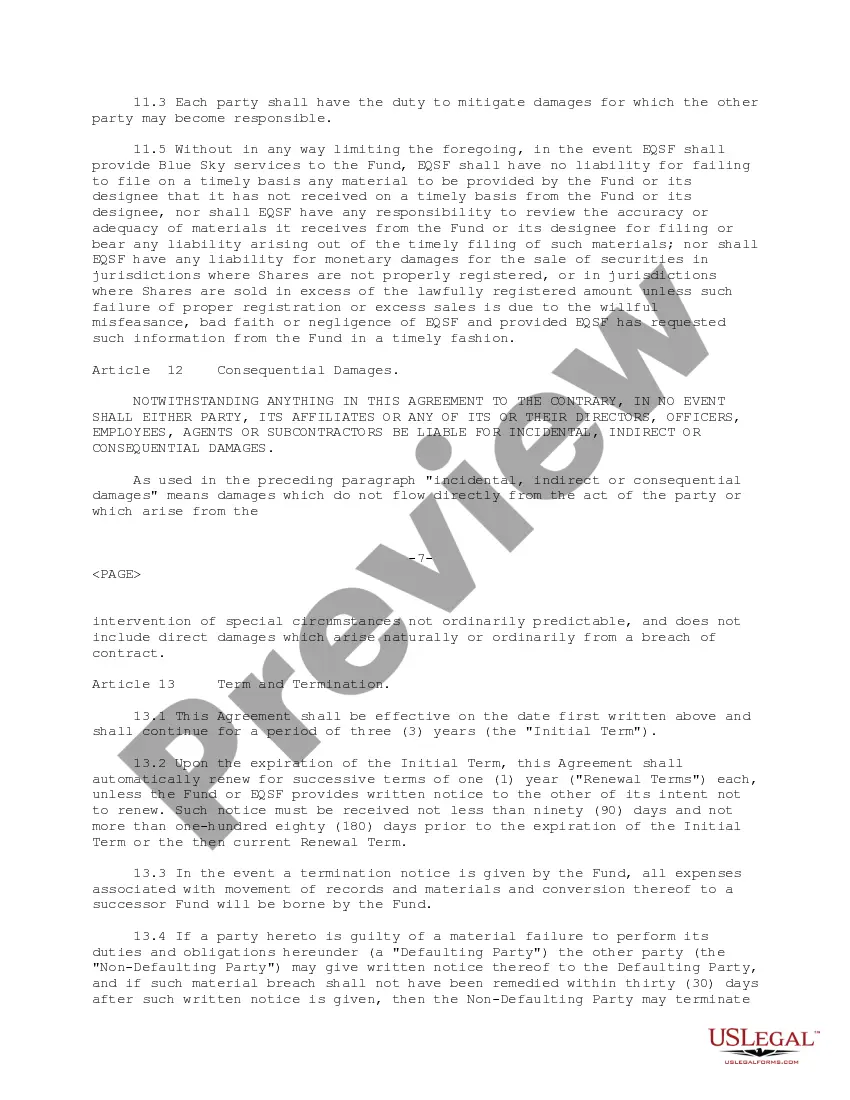 Get Administration Agreement between EQSF Advisors, Inc. and Third Avenue Trust regarding retaining EQSF to render administrative services with respect to investment Preview Administration Agreement between EQSF Advisors, Inc. and Third Avenue Trust regarding retaining EQSF to render administrative services with respect to investment