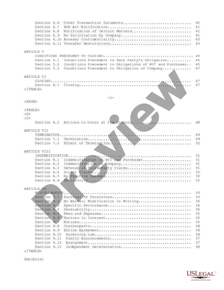 Get Sample Stock Purchase Agreement between The Wiser Oil and Wiser Investment Company Preview Sample Stock Purchase Agreement between The Wiser Oil and Wiser Investment Company