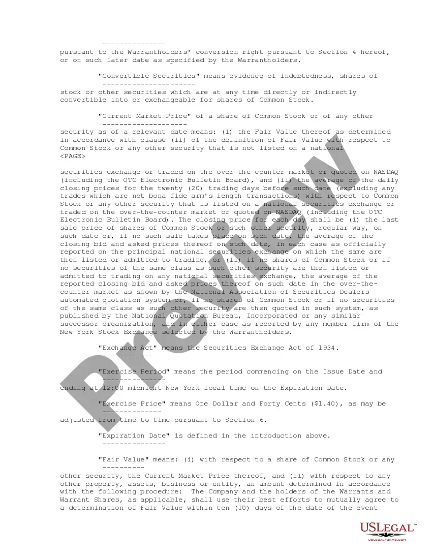 Get Warrant Preview Warrant