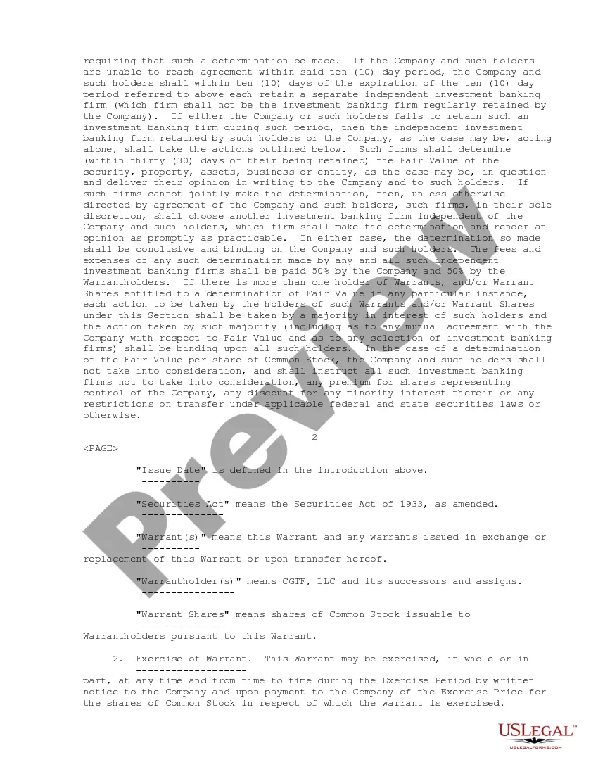 Get Warrant Preview Warrant