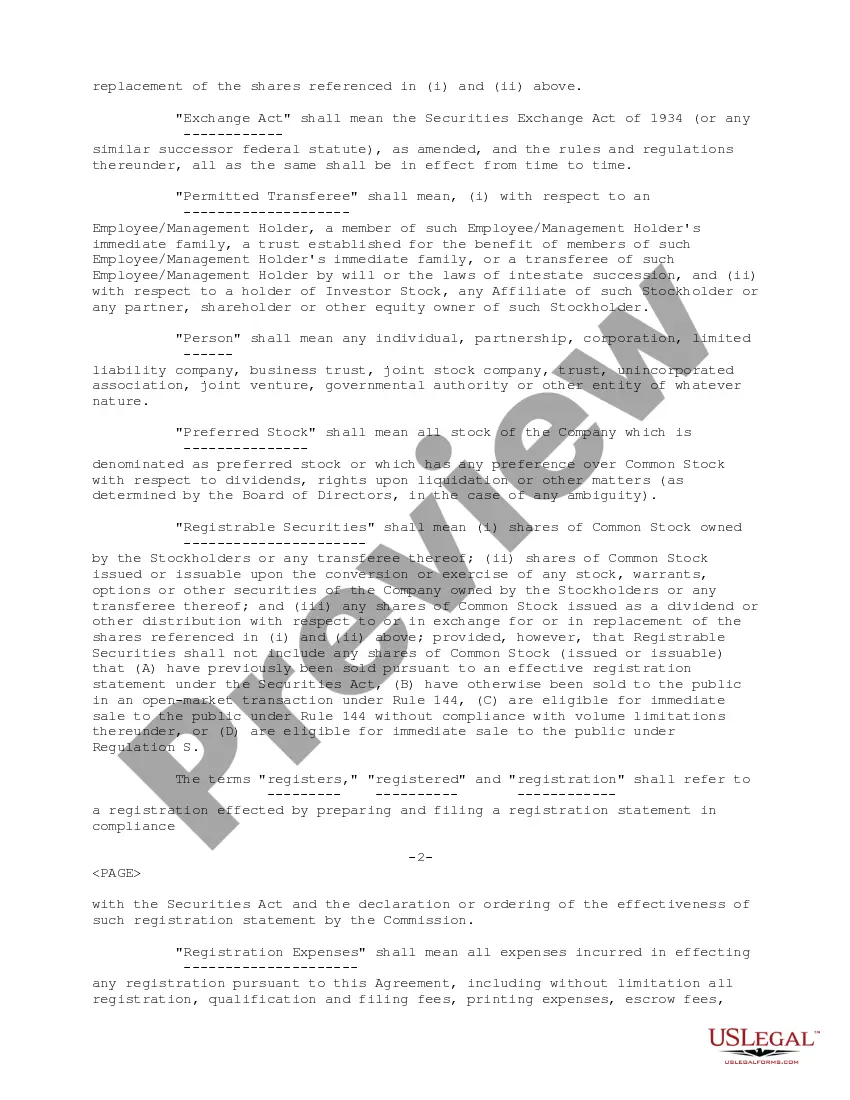 Preview Registration Rights Agreement Agreement between VIA Net.Works, Inc. and certain stockholders