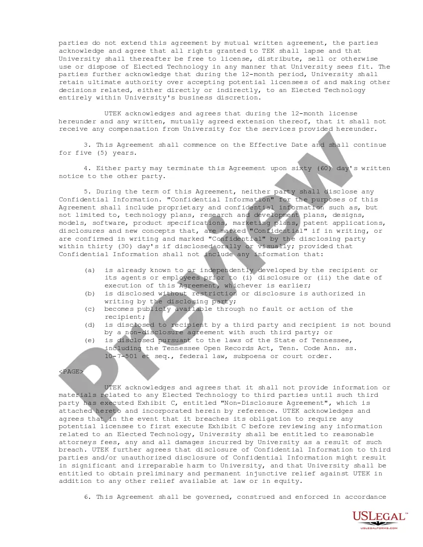 Get Services Agreement between The University of Memphis and UTEK Corp. regarding commercial development of specific intellectual property and technology Preview Services Agreement between The University of Memphis and UTEK Corp. regarding commercial development of specific intellectual property and technology