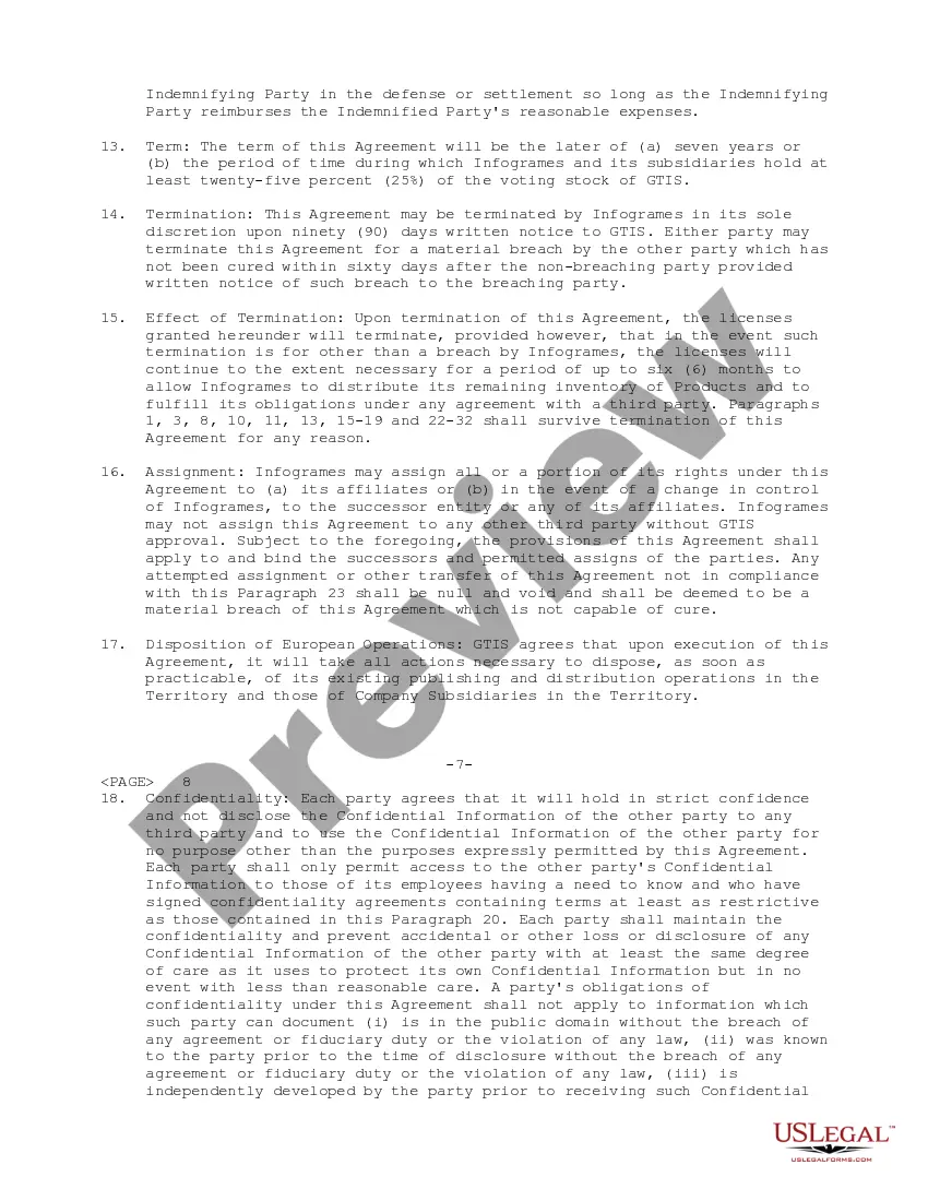 Get Distribution Agreement regarding the distribution, publishing and marketing of games and software products Preview Distribution Agreement regarding the distribution, publishing and marketing of games and software products