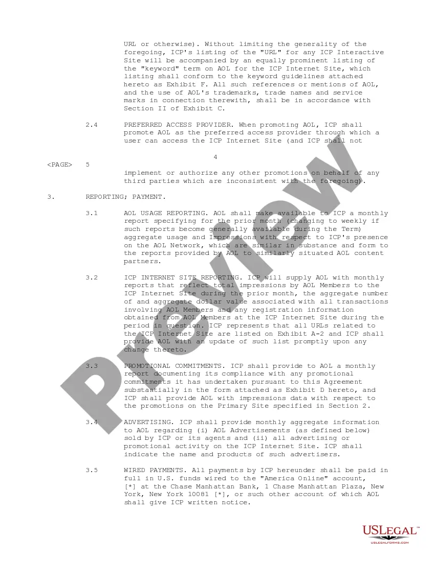 Preview Confidential Anchor Tenant Agreement between America Online, Inc. and Bolt Media, Inc.