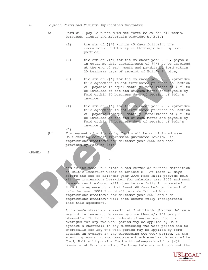 Preview Media Agreement