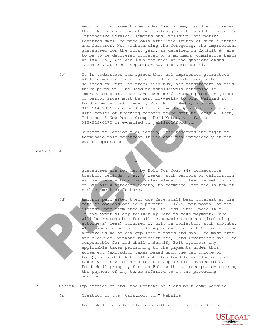 Preview Media Agreement