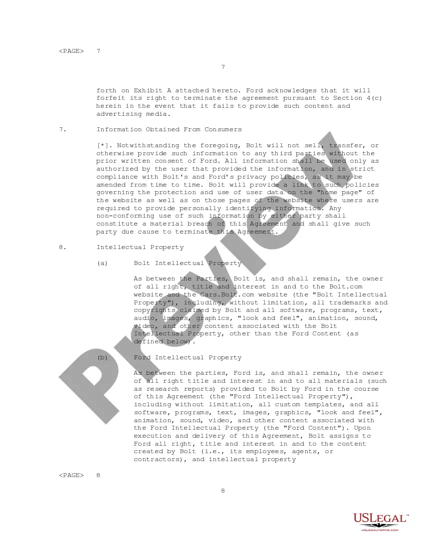 Preview Media Agreement