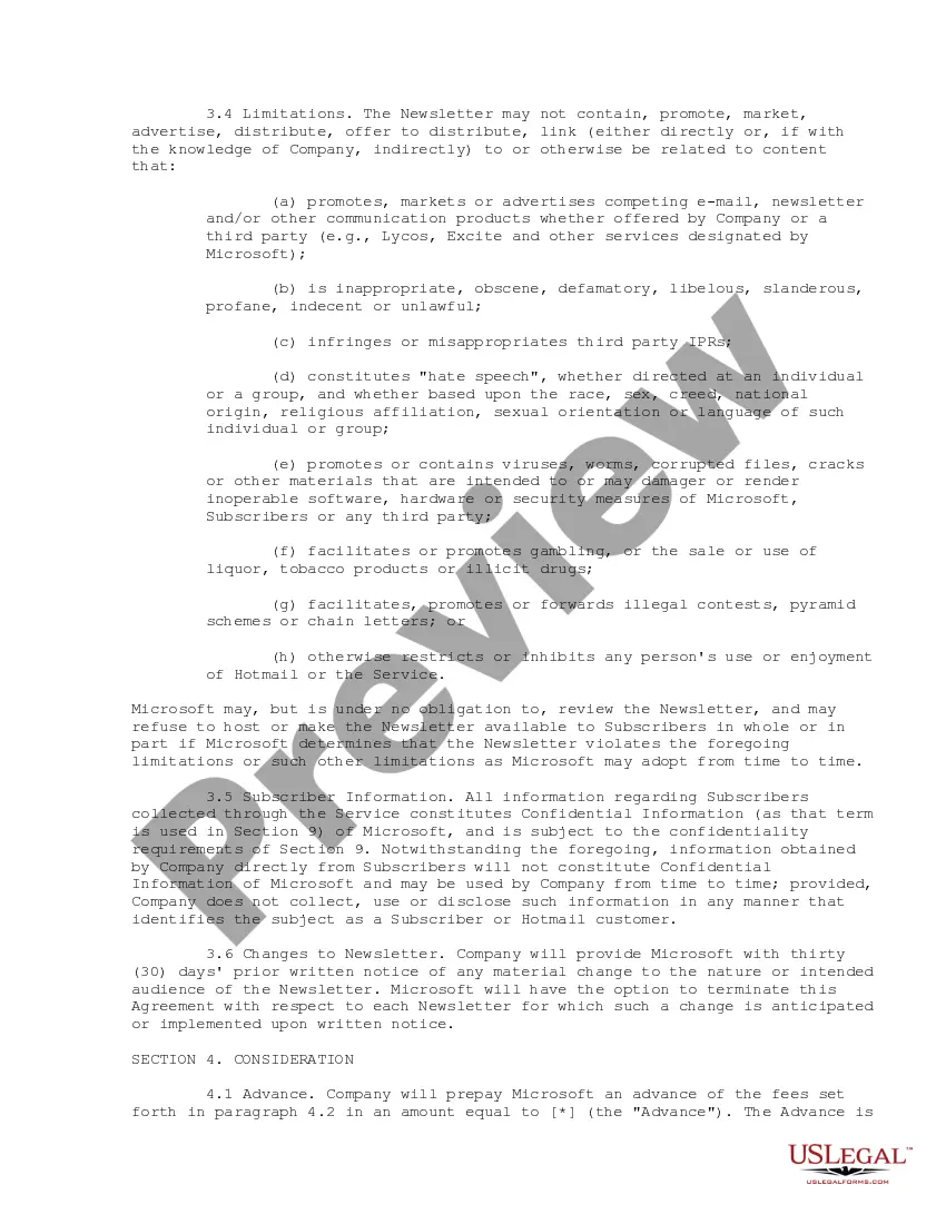 Preview Anchor Provider Agreement