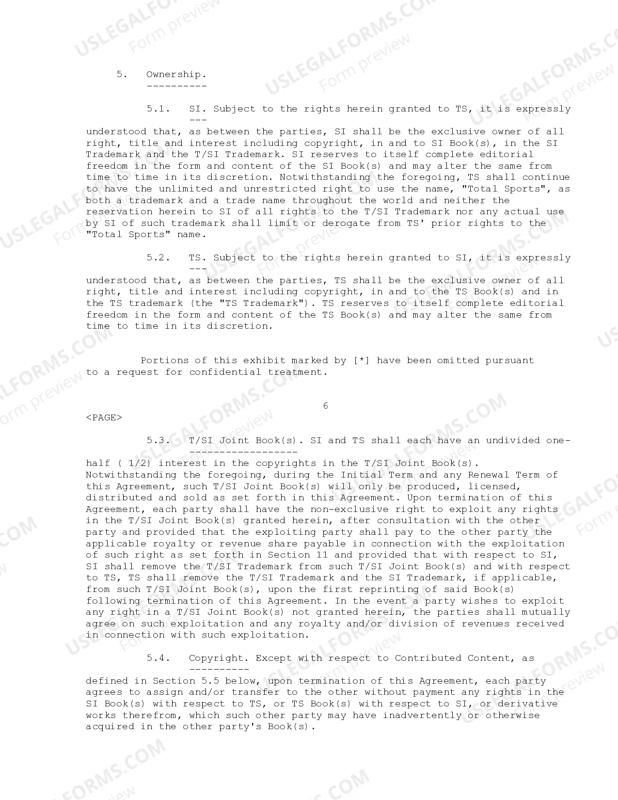Preview Sports Illustrated Agreement