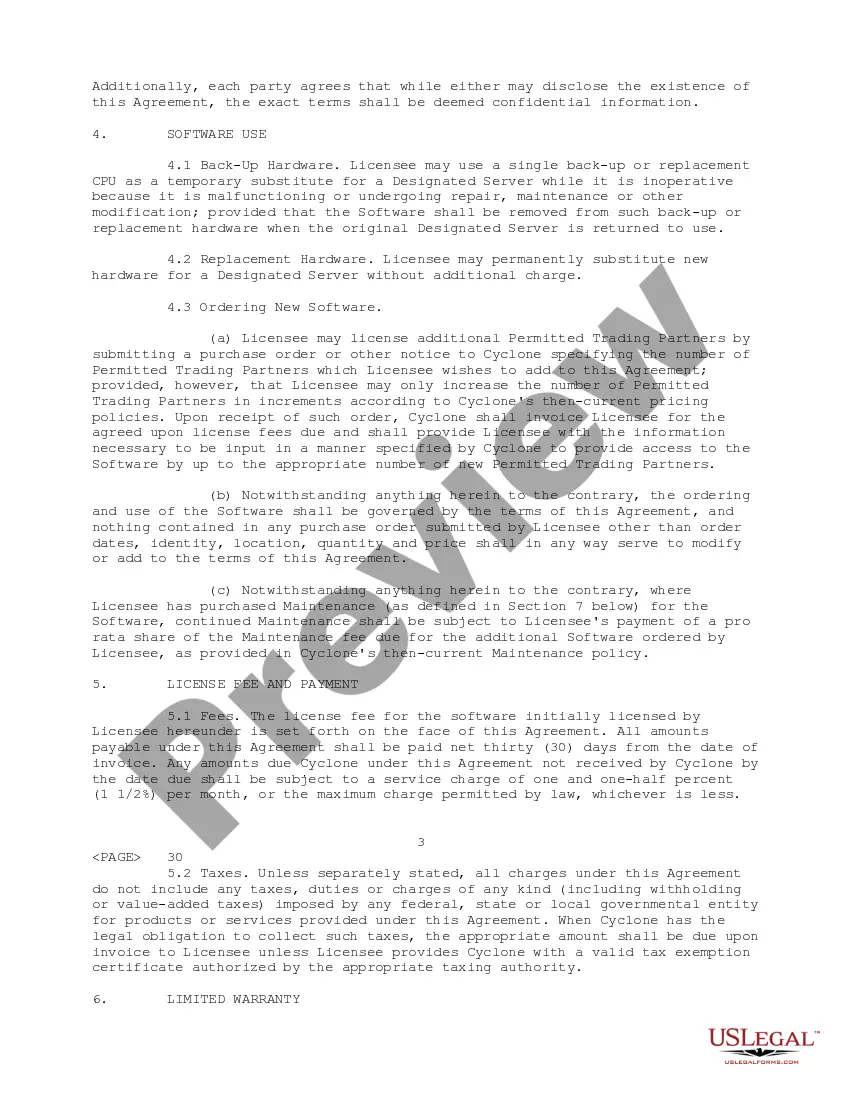 Get License Agreement regarding obtaining a license and willing to license software Preview License Agreement regarding obtaining a license and willing to license software